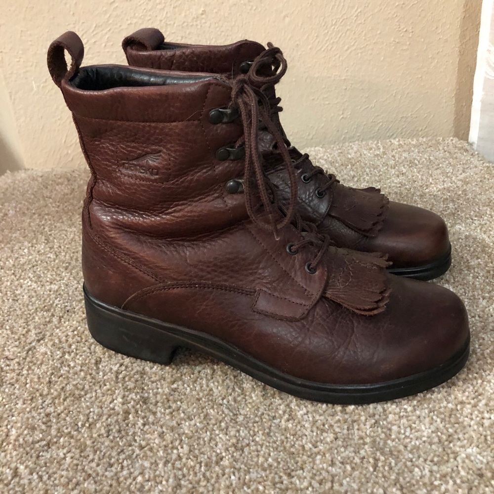 Dansko brown leather ankle boots
